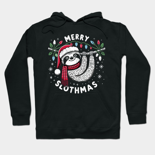 Dabbing Santa Sloth Merry Slothmas Christmas Hoodie by rhazi mode plagget